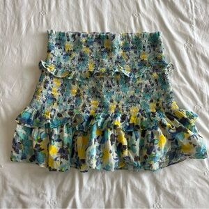 LoveShackFancy blue skirt